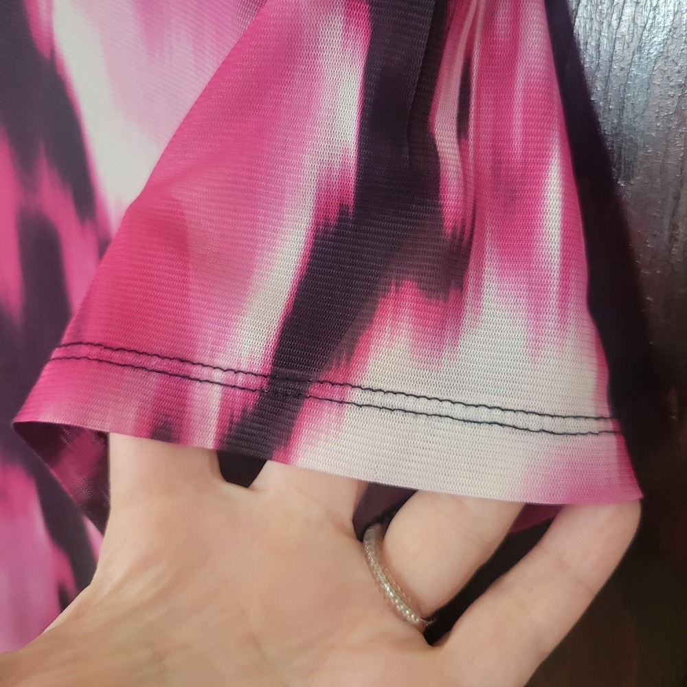 Bar III Women's Medium Abstract Sheer Lined‎ Shirt NWT Casual Professional Light - Picture 10 of 10